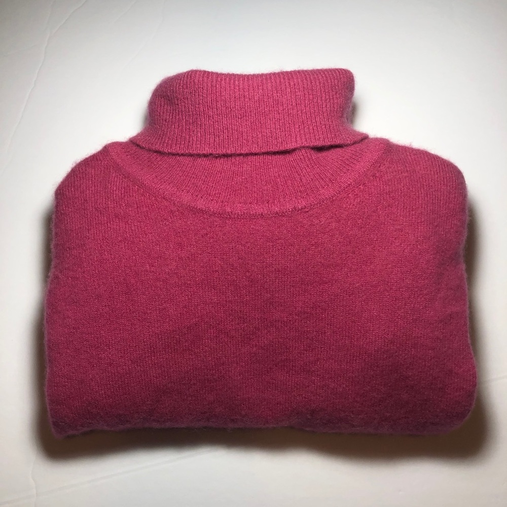 Pink Cashmere Turtleneck Sweater Lord and Taylor